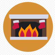 Round Flat Chimney Fireplace Icon Png