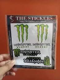 Multicolor Monster Bike Stickers For