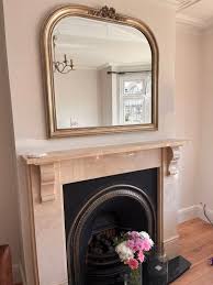 Overmantle Bow Mirror Gold 95 X 106cm