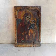 Very Old Icon Painting Byzantine Style