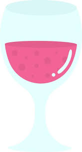 Isolated Wine Glass Flat Icon In Pink