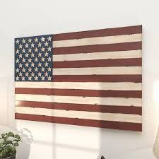 Decmode Woodland Imports 13965 Metal American Flag Wall Decor