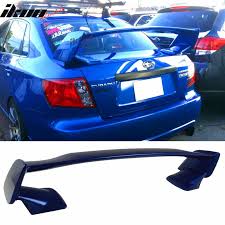 Ikon Motorsports Compatible With 08 14 Impreza Wrx Sti Abs Trunk Spoiler Painted 02c World Rally Blue Pearl