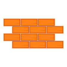 Brick Wall Icon Cartoon Ilration Of