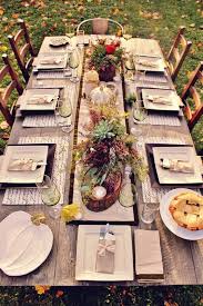 Outdoor Thanksgiving Table Setting