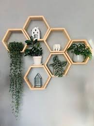 2 Shelves Polished Honeycomb Hexagon