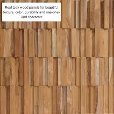 Wall Supply 0 79 In X 7 09 In X 14 17 In Ultrawood Teak Natural Jointless Vertical Wall Paneling 16 Pack 22760132