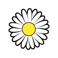Cute Vector Daisy Logo Simple Icon