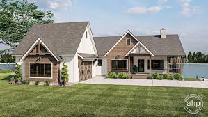 Modern Farmhouse Style Lake House Plan