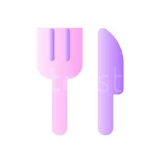 Fork And Knife Flat Gradient Two Color