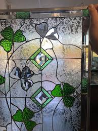 Irish Shamrock Stained Beveled Glass
