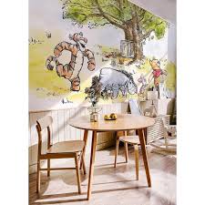 Roommates Disney S Winnie The Pooh Watercolor L And Stick Wallpaper Mural Rmk12391m