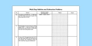 Multi Step Addition And Subtraction
