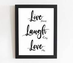 Printable Live Laugh Love Funny Quote