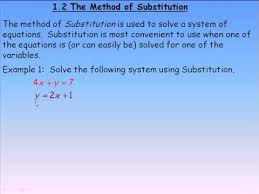 Method Of Substitution