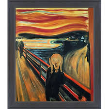 La Pastiche The Scream With Gallery Black 24 X 28 Wood
