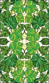 Abstract Leaf Pattern Green Leaves