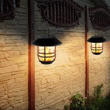 Solar Wall Lantern Outdoor Flickering