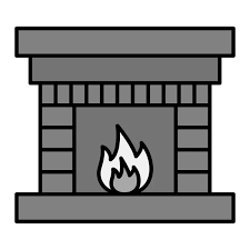 19 246 215 Fireplace Setting Vector