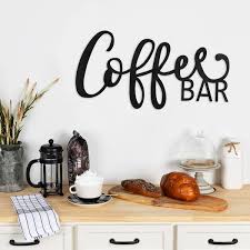 Decor Metal Coffee Bar Script Wall Sign