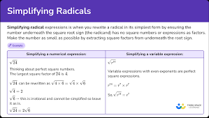 How To Simplify Radicals Math Steps
