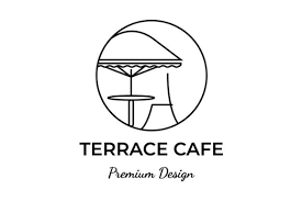 Terrace Cafe Line Art Icon Minimalist
