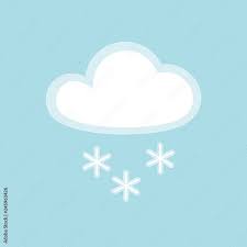 Cloud Snow Icon Element Simple App