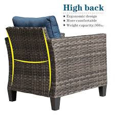 Ovios Positano Gray 5 Piece Wicker