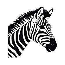 Premium Ai Image Zebra Icon Line Art