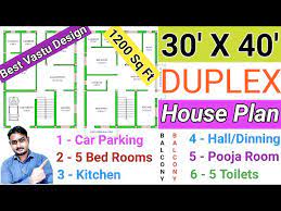 5 Bhk 1200 Sq Ft Duplex House Plan