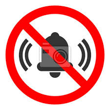 Sign Alarm Bell Icon Keep Quiet