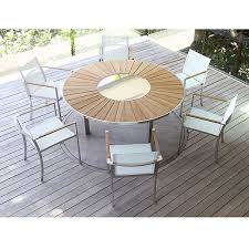 Round Teak Patio Dining Table
