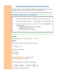 Trigonometric Functions Sin Or Cos