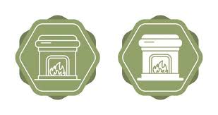 Fireplace Outline Icon 9242589 Vector
