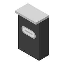 Wall Mailbox Icon Isometric Of Wall