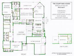 Courtyard House Plan Modern Courtyard