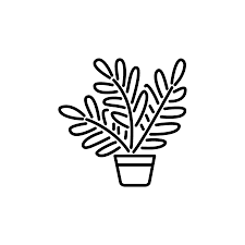 Fern With Leaves In Pot Decorative