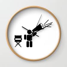 Director Abstract Icon Wall Clock