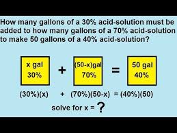 Algebra Word Problems Mixture