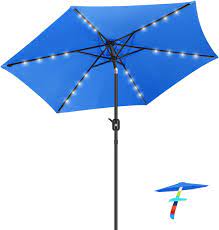 Fruiteam Solar Patio Umbrella Outdoor