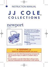 Newport Car Seat Instruction Manual