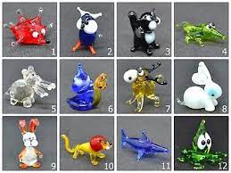 Set Of 25 Glass Miniature Figurines