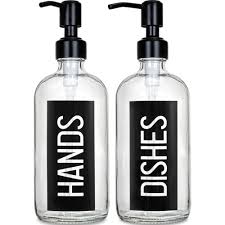 Jasai 2pack 18oz Glass Soap Dispenser