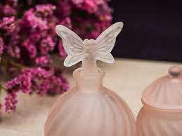 Vintage Vanity Glass Decor Set Pink