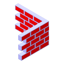 Brick Wall Room Icon Isometric Vector