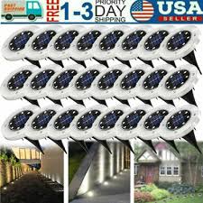 4 24pack 8 Led Solar Power Flat Buried