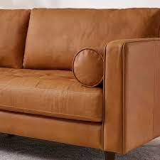 Dennes Leather Sofa 72 88 West Elm