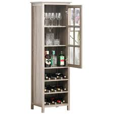 Homcom Grey Oak Wine Cabinet Bar