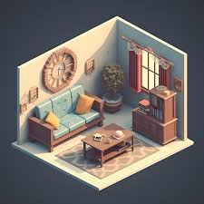 3d Ilration Isometric