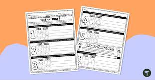 Multiplicative Patterns Worksheet